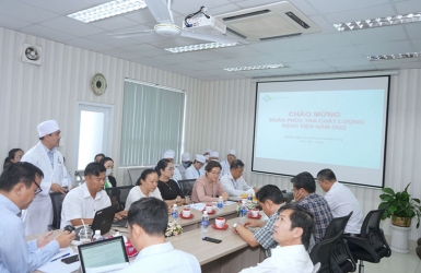 Tiếp đoàn kiểm tra 83 tiêu chí tại Bệnh viện