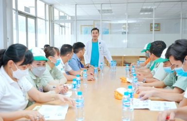 Huấn luyện sơ cấp cứu ban đầu tại Công ty.